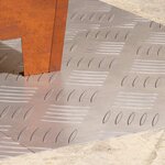 vidaXL Plaques à damier 4 Pièces Argent 40 x 40 cm Aluminium