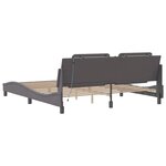 vidaXL Cadre de lit avec LED sans matelas Zadar gris 180x200 cm