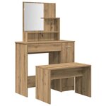 vidaXL Ensemble de coiffeuse chêne artisanal bois ingénierie