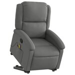 vidaXL Fauteuil de massage inclinable Gris foncé Tissu