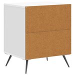 vidaXL Cabinet de chevet Blanc brillant 43 x 34 5 x 50 cm