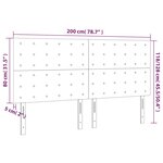 vidaXL Têtes de lit 4 Pièces Gris clair 100x5x78/88 cm Velours