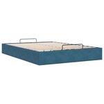 vidaXL Cadre de lit ottoman sans matelas bleu foncé 140x200 cm velours