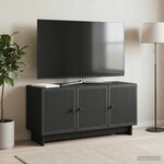 vidaXL Meuble TV Noir 99 x 34 5 x 50 cm Bois d'ingénierie
