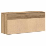 vidaXL Banc à chaussures chêne artisanal 102x30 5x45cm bois ingénierie