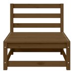 vidaXL Canapé central de jardin avec coussins crème Bois de pin massif