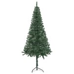 vidaXL Arbre de Noël artificiel d'angle pré-éclairé vert 240 cm PVC