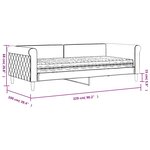 vidaXL Lit de jour avec matelas gris clair 90x200 cm velours