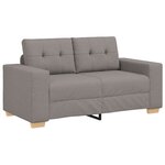 vidaXL Ensemble de Canapés avec coussin 3 Pièces Taupe tissu