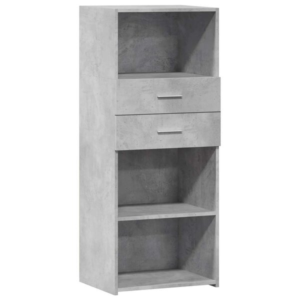 vidaXL Buffet haut gris béton 50x42 5x124 cm bois d'ingénierie