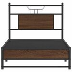 vidaXL Cadre de lit sans matelas chêne marron 80x200cm bois ingénierie