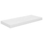 vidaXL Étagère murale flottante 2 Pièces Blanc brillant 60x23 5x3 8cm MDF