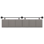 vidaXL Tête de lit suspendue Taupe Tissu