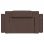 vidaXL Coussin de tête de lit marron 100 cm similicuir