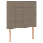 vidaXL Sommier à lattes de lit avec matelas Taupe 100x200 cm Tissu