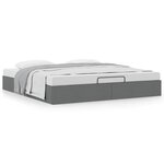 VidaXL Cadre de lit ottoman sans matelas gris foncé 160x200 cm tissu