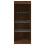 vidaXL Buffet avec lumières LED chêne marron 41x37x100 cm