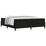 vidaXL Cadre de lit avec matelas Noir 180 x 200 cm tissu