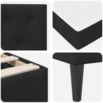 vidaXL Cadre de lit avec matelas vidaXL Noir Noir 120 x 190 cm Velours