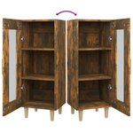 vidaXL Buffet Chêne fumé 34 5x34x90 cm Bois d'ingénierie
