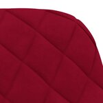 vidaXL Chaises pivotantes à manger lot de 2 Rouge bordeaux Velours