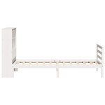 vidaXL Lit bibliothèque sans matelas blanc 90x190cm bois de pin massif
