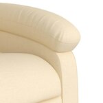 vidaXL Fauteuil inclinable crème tissu