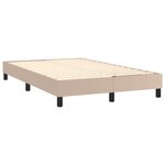 vidaXL Sommier à lattes de lit avec matelas LED Cappuccino 120x200 cm