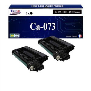 T3AZUR - 2x Toners compatibles avec Canon i-SENSYS LBP-361dw remplace Canon 073 Noir - 25 000 pages