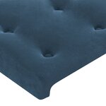 vidaXL Tête de lit à LED Bleu foncé 93x16x118/128 cm Velours