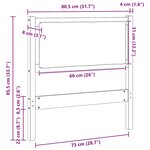 vidaXL Tête de lit Autre Blanc 75 cm Bois massif en pin