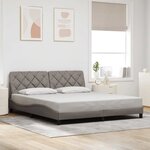vidaXL Cadre de lit sans matelas taupe 180x200 cm tissu