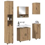 vidaXL Ensemble de mobilier de salle de bain 5 Pièces Chêne artisanal