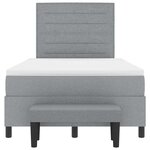vidaXL Lit à ressorts avec matelas Gris clair 120 x 200 cm tissu