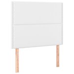 vidaXL Sommier à lattes de lit avec matelas Blanc 120x200cm Similicuir