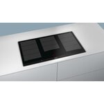 Siemens ex975lxc1f table de cuisson induction - 5 zones - 11100 w max - l 91 2 x p 52 cm - revetement verre - noir - profil inox