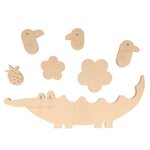 Jeu d'équilibre en bois crocodile