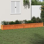 vidaXL Jardinières 2 Pièces cire marron bois de pin massif