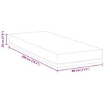 vidaXL Matelas Blanc  bleu 80 x 200 cm Mousse