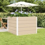vidaXL Jardinière Ivoire 100 x 100 x 75 cm Acier