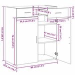 vidaXL Cabinet de rangement Chêne noir 80x42 5x93 5 cm Bois d'ingénierie