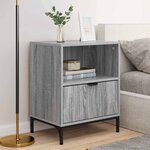 vidaXL Tables de chevet avec tiroir 2 Pièces Sonoma gris 49 x 36 x 61 cm