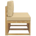 vidaXL 2 Pièce Sofa de milieu extérieur Bois d'Acacia Massif Blanc