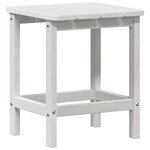 vidaXL Table d'appoint Adirondack blanche 38x38x45 cm HDPE