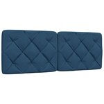 vidaXL Lit avec matelas bleu 140x190 cm tissu