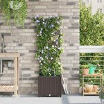 vidaXL Pots de jardin Marron 40 x 40 x 142 cm Acier