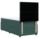 vidaXL Sommier à lattes de lit et matelas Vert foncé 80x200 cm Velours