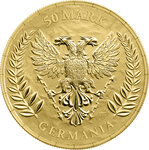 Monnaie GERMANIA Queen on the Throne 1/2 Oz Or 50 Mark Germania 2026 (PRÉCOMMANDE)