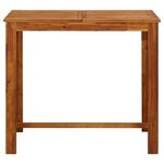 vidaXL Ensemble de bar de jardin 7 Pièces Noir