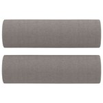 vidaXL Canapé 3 places avec oreillers décoratifs taupe 180 cm tissu